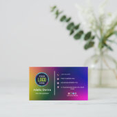 Colorful Gradient Business Card Modern Design Visitenkarte (Stehend Vorderseite)