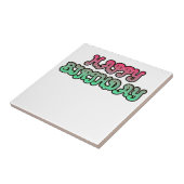 Colorful Gradient Happy Birthday Typography Fliese (Seite)