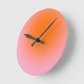 Colorful Gradient Lime Green Pink Orange Runde Wanduhr (Winkel)