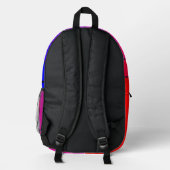 Colorful Gradient Stripes Bedruckter Rucksack (Rückseite)