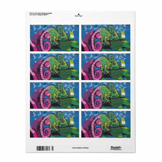 Colorful Graffiti Chameleon (Vorne)