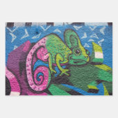 Colorful Graffiti Chameleon Geschenkpapier Set (Vorderseite)