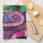 Colorful Graffiti Chameleon Handtuch (Viertel Falte)