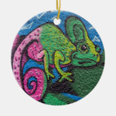 Colorful Graffiti Chameleon Keramik Ornament (Vorne)