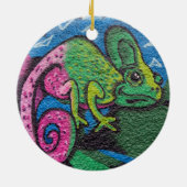 Colorful Graffiti Chameleon Keramik Ornament (Hinten)