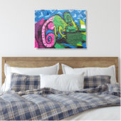 Colorful Graffiti Chameleon Leinwanddruck (Insitu (Schlafzimmer))