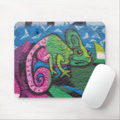 Colorful Graffiti Chameleon Mousepad (Mit Mouse)