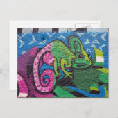 Colorful Graffiti Chameleon Postkarte (Vorne/Hinten)