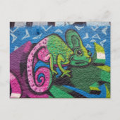 Colorful Graffiti Chameleon Postkarte (Vorderseite)
