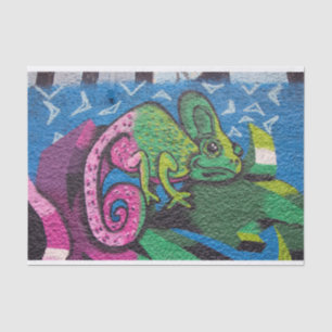 Colorful Graffiti Chameleon Seidenpapier
