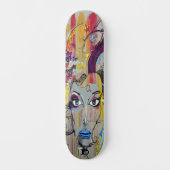 Colorful Graffiti Street Art Dd Brand Skateboard (Vorderseite)