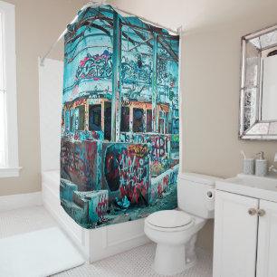 Colorful Graffiti Street Art Dusche Vorhang