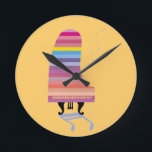 Colorful Grand Piano Runde Wanduhr<br><div class="desc">Colorful grand piano playing music | Meg Takamura | AssetID: 106630515</div>