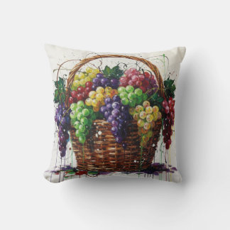 Colorful Grapes Basket Kissen
