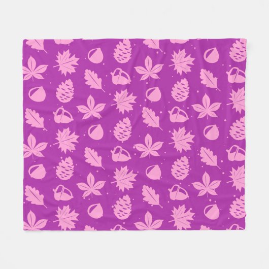 Colorful Graphic Nature Pattern Fleecedecke (Vorderseite (Horizontal))