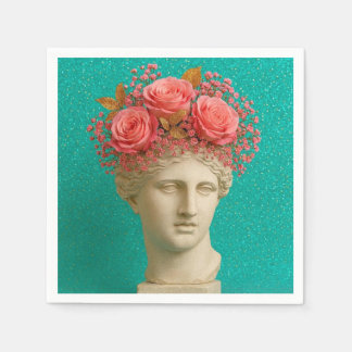 Colorful Greek Ancient Napkins. Serviette