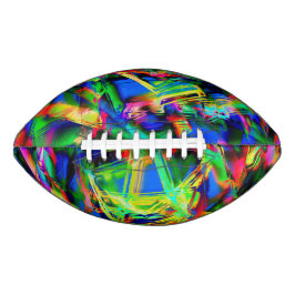 Colorful green stained squares, wrong brush stroke football