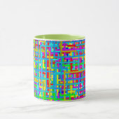 Colorful Grid Coffee Tasse (Zentrum)
