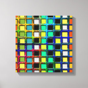 Colorful Grid-Tiled by Shirley Taylor Leinwanddruck