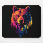 Colorful Grizzly  Mousepad (Vorne)