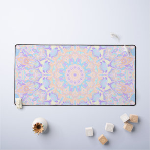 Colorful Groovy Boho Hippie Funky Pastel Mandala Schreibtischunterlage