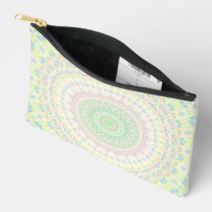 Colorful Groovy Boho Hippie Pastel Funky Mandala Zubehörtasche