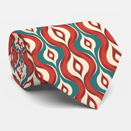 Colorful Groovy Retro Neck Tie Krawatte (Gerollt)