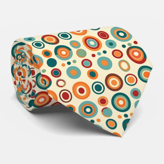 Colorful Groovy Retro Neck Tie Krawatte (Gerollt)