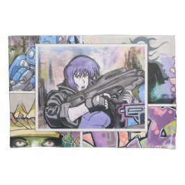 Colorful Grungy Street Art Collage alt 1 Kissenbezug