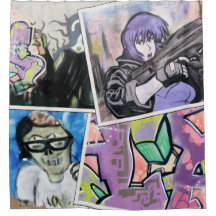 Colorful Grungy Street Art Collage