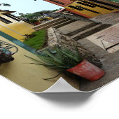 Colorful Guayaquil Alley Poster (Ecke)