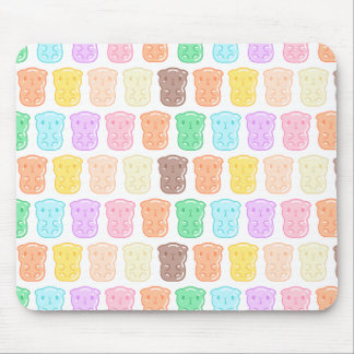 Colorful Guinea pig shape gummy canmy pattern Mousepad