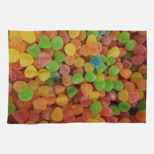 Colorful Gumdrops Candy Geschirrtuch (Horizontal)