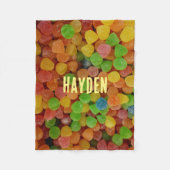 Colorful Gumdrops Candy Personalised Fleecedecke (Vorderseite)