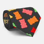 Colorful Gummy Bear Pattern Krawatte (Gerollt)