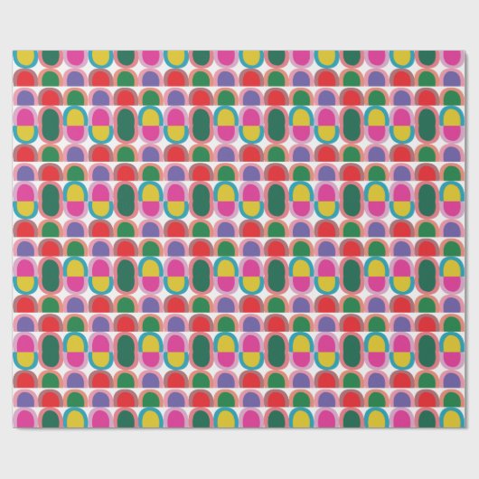 Colorful Half Circle Geometric Geschenkpapier (Flach)