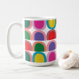 Colorful Half Circle Geometric Kaffeetasse
