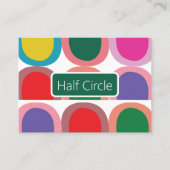 Colorful Half Circle Geometric Visitenkarte (Vorderseite)