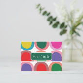 Colorful Half Circle Geometric Visitenkarte (Stehend Vorderseite)