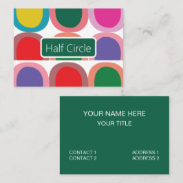 Colorful Half Circle Geometric Visitenkarte