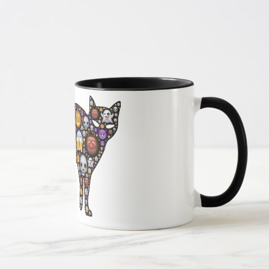 Colorful Halloween Cat Tasse (Rechts)