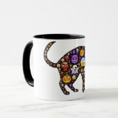 Colorful Halloween Cat Tasse (Vorderseite Links)