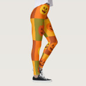 Colorful Halloween Pumpkin Grid Leggings (Rechts)
