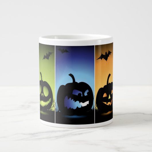 Colorful Halloween Pumpkins Jumbo-Tasse (Vorderseite)