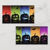 Colorful Halloween Pumpkins Visitenkarte (Vorne/Hinten)