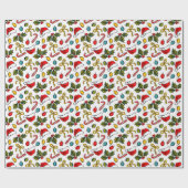 Colorful Hand Drawn Christmas Sketches Geschenkpapier (Flach)