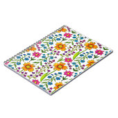 Colorful Hand-Drawn Wildflower Pattern  Notizblock (Linke Seite)