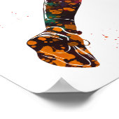 Colorful Handball Player Poster (Ecke)