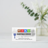 Colorful Handyman Tools Paint Splatter Visitenkarte (Stehend Vorderseite)