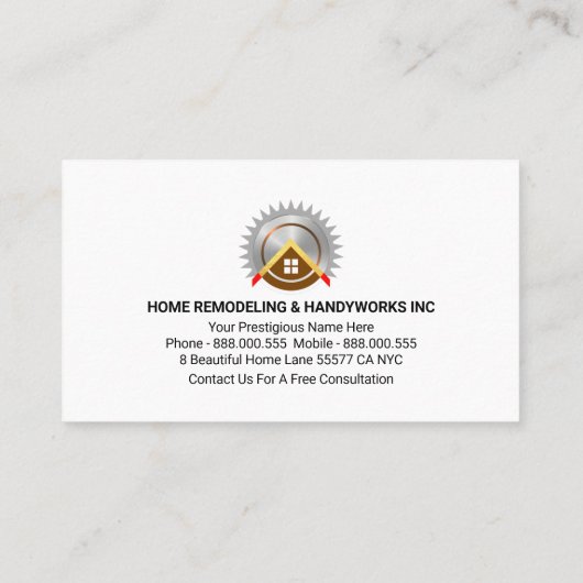 Colorful Handyman Tools Paint Splatter Visitenkarte (Rückseite)